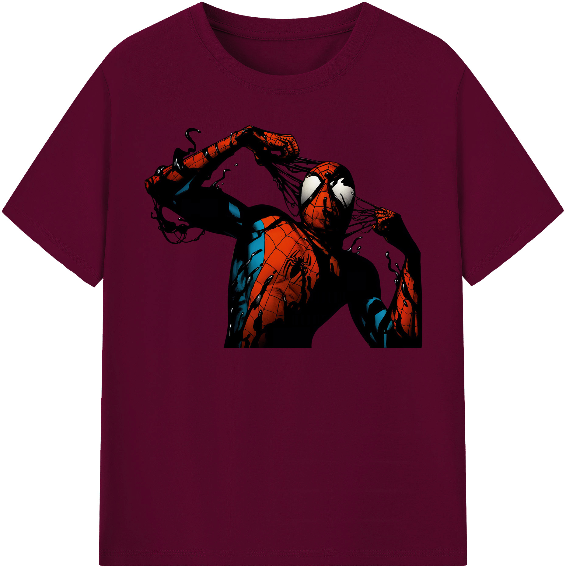 Spider Man スパイダーマン レディースカジュアルプリントTシャツ（綿100％）